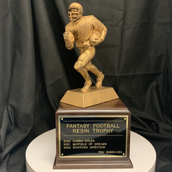 Large Fantasy Football Runner Resin Trophy